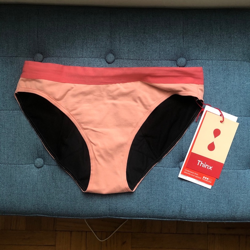 NWT Thinx Organic Cotton in Guava size Small/S